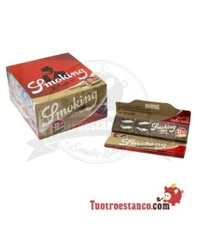 Smoking Étui à papier King Size brun le plus fin + embouts - 24 livrets