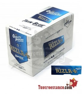 Papel Rizla + Azul de 70 mm - 100 libritos