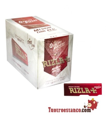 70 mm rizla + Papel Vermelho - 100 livretos