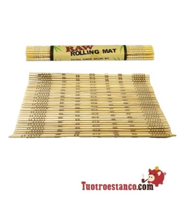 Esteira de bambu RAW rolante