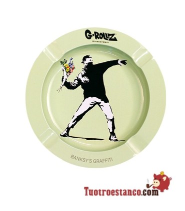 Metal Ashtray G-Rollz Bouquet & King Dog