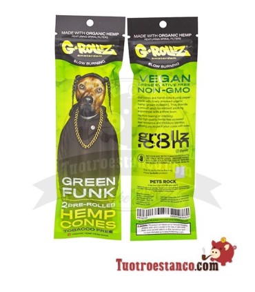 G-Rollz Pets Rock 2 Grape Green Funk vorgerolltes Hanfpapier