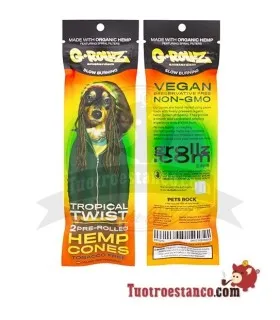G-rollz Pets Rock 2 Tropical Twist Carta di Canapa Prearrotolata