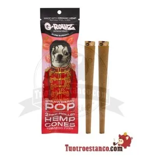 G-rollz Pets Rock 2 Strawberry Pre Rolled Hemp Paper