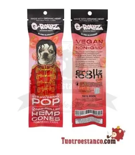 G-rollz Pets Rock 2 Carta di canapa pre-arrotola alla fragola