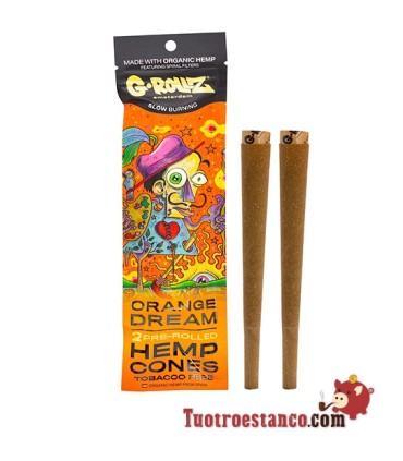 G-Rollz 2 Orange Dream vorgerolltes Hanfpapier cones