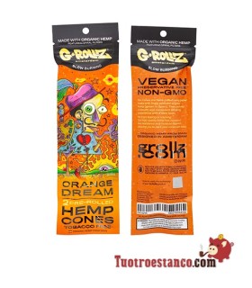 Papel G-Rollz 2 Orange Dream Pre Rolled Hemp Cones