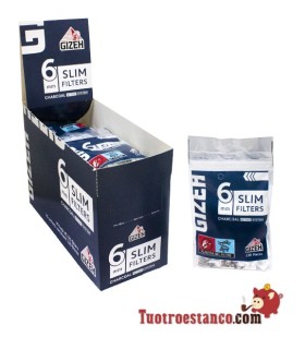 Estuche de Filtros Gizeh de Carbón de 6 mm - 20 Bolsas