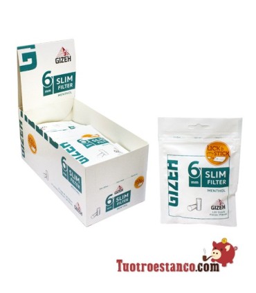 Caixa de Filtro de Gizeh de Menta 6mm - 10 Sacos
