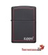 Zippo Black Red Border