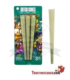 Displaykegels Dutch Green Organic Hemp King Maat 3 kegels