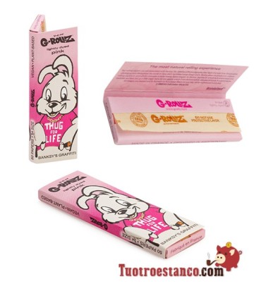 G-Rollz Banksy's Graffiti Thug 4 Life Paper 78 mm Rosa