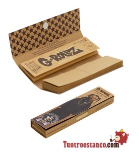 Papel G-Rollz Pets Rock RAP King Size Marrón + filtros de cartón