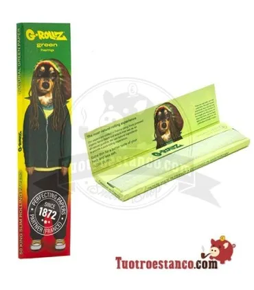 G-rollz Pets Rock Reggae King Size Green Paper