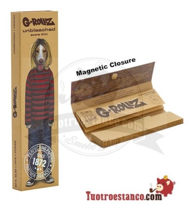 Brown G-Rollz Pets Rock Grunge King Size Paper + Cardboard Filters