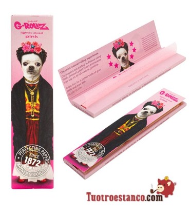G-Rollz Pets Rock Frida Mexico King Size Pink Paper