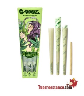 Conos G-Rollz Colossal Dream Green Orgánic Hemp 78 mm 6 conos