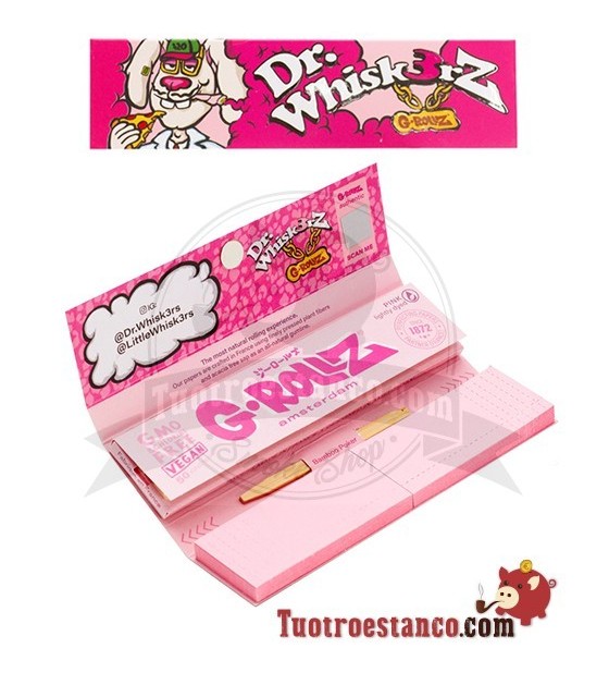 Papel G-Rollz Dr.Whiskerz King Size Pink + filtros de cartón