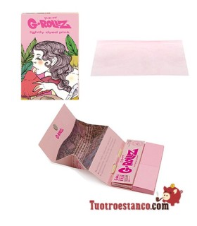 Papel G-Rollz Mushroom Lady Pink King Size + Filtros y Bandeja