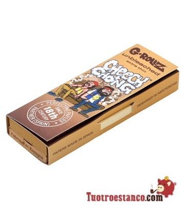 G-Rollz Cheech & Chong Canapé en Papier 78 mm Marron + Filtres en Carton