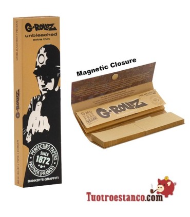 G-Rollz Banksy's Rude Cooper Police King Size Papel Marrom + Filtros