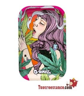 Bandeja Metálica G-Rollz Colossal Dream Pink 27,5 x 17,5 cm