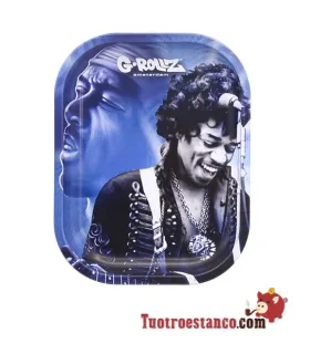 Tabuleiro Metálico Pequeno G-Rollz J Hendrix Blue Spark 14x18 cm