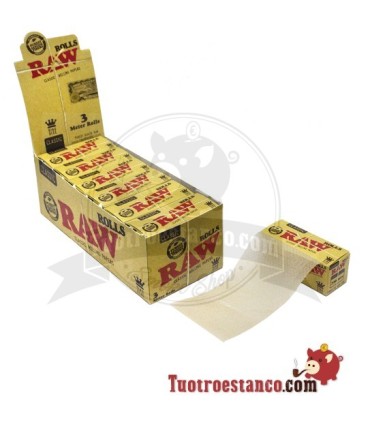 3 Meter King Size Rolle RAW Papier - 12 Rollen