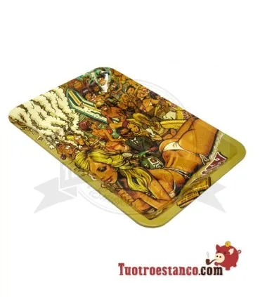 Summer mini metal Raw tray 18X12 cm