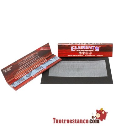 Carta di Canapa elements King Size Rosso