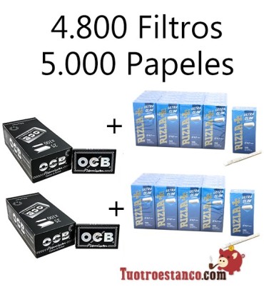 2 OCB Premium DV 70mm + 2 Filtros rizla 5.7mm