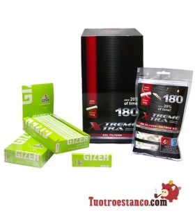 2 Papel Gizeh 78mm + Filtros X-trem 6mm LONG