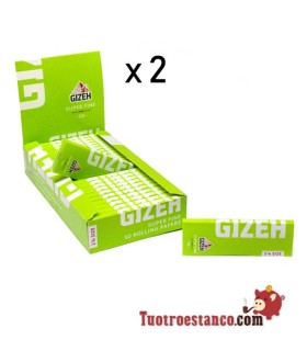 2 Papel Gizeh Super Fine 1 1/4 de 78mm - 50 libritos