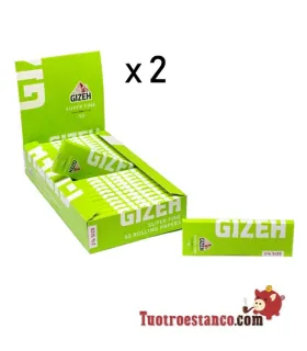2 x Gizeh Super Fine 1 1/4 carta da 78mm - 25 libretti
