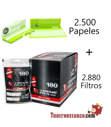2 Giza Papier 78mm + X-treme Filter 6mm LANG