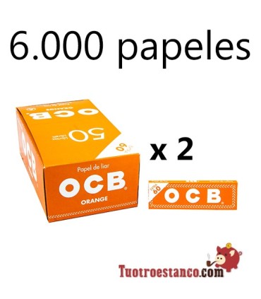 2 Estojos OCB Laranja 70mm - 100 livretos