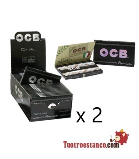 2 étuis OCB double fenêtre 70mm - 50 livrets