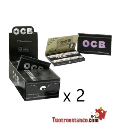 2 étuis OCB double fenêtre 70mm - 50 livrets