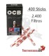 Voorgesneden OCB-filters van 5,7 mm - 20 dozen van 120 filters
