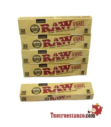 5 RAW-King-Size-Kegel mit jeweils 32 Kegeln