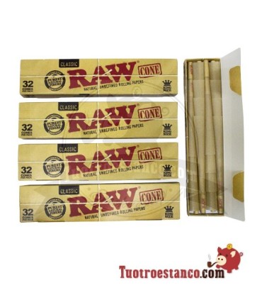 5 cônes RAW King Size 32 cônes