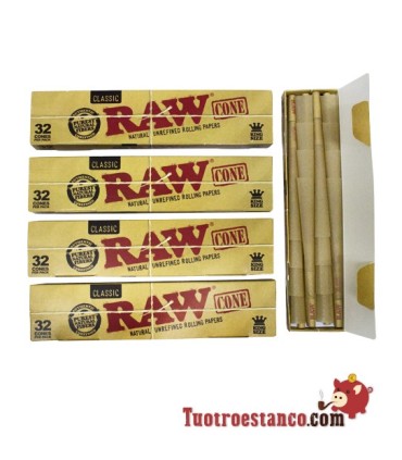5 Conos RAW King Size de 32 Conos
