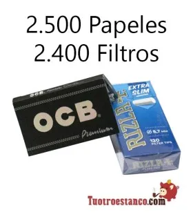 OCB Doppelfenster 70 mm + vorgefertigte RIZLA-Filter 5,7 mm
