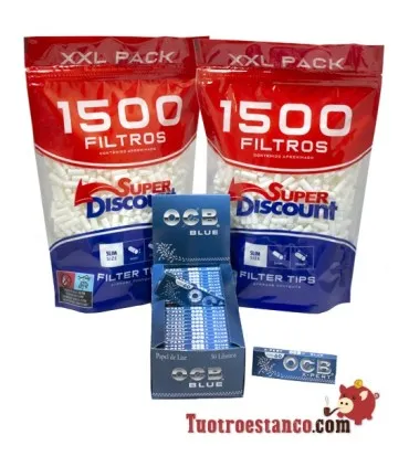 OCB X-pert Blauw 70mm + 2 filterzakken 1500 SD 6mm
