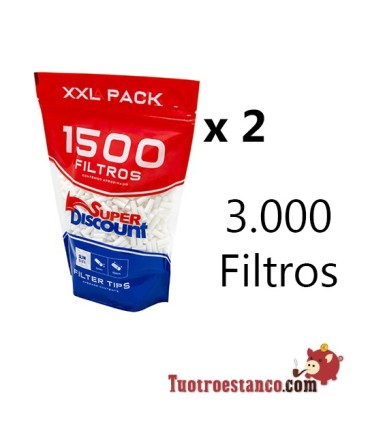 2 Papel Gizeh 78mm + 2 Bolsas Filtros 1500 SD 6mm