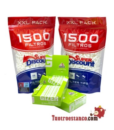 2 sacs filtrants Gizeh 78 mm + 2 sacs filtrants SD 6 mm