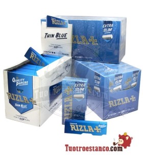 100 livretos rizla azuis 70mm + 2 caixas de filtro rizla 5,7mm