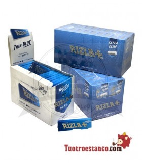 100 libretti rizla blu 70mm + 2 custodie filtro rizla 5,7mm