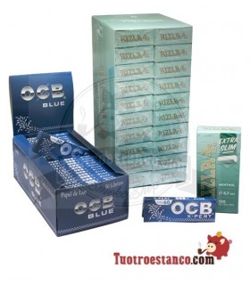 OCB X-pert Blue 70mm + Filtri rizla Menta Pretagliati 5.7mm