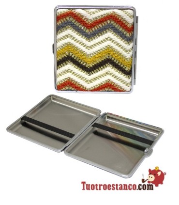 Etui à cigarettes en métal hippie pour 20 cigarettes